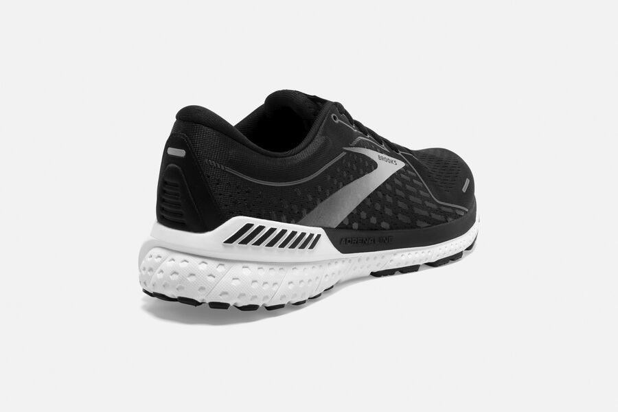 Adrenaline GTS 21 Road Brooks Running Shoes NZ Mens - Black/White - ZEAONG-476